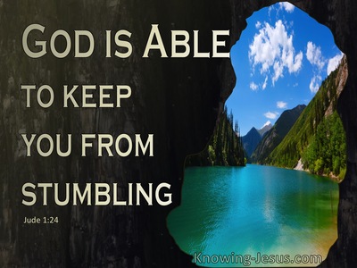 Jude 1:24 He Is Able To Keep You From Stumbling (black)